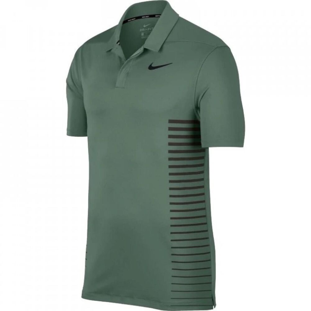 Nike Men's Green and Khaki Polo-shirts